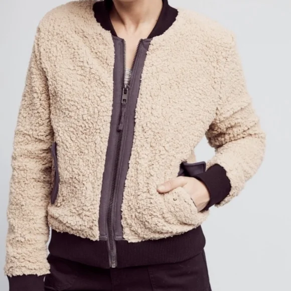 Marrakech Sherpa Bomber Teddy Jacket Anthropologie Fleece Coat - Picture 9 of 10